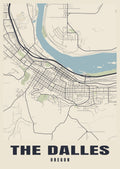 Street map poster of The Dalles, Oregon