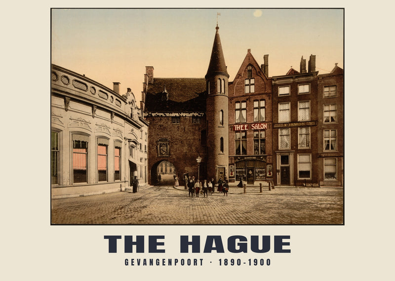 Gevangenpoort, L’Aia — 1890–1900 · Stampa di fotocromo d’epoca