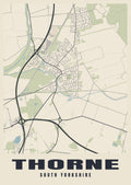 Street map poster of Thorne, South Yorkshire
