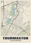 Street map poster of Thurmaston, Leicestershire