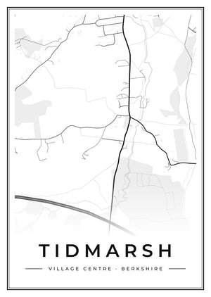 Tidmarsh Village Centre Street Map Poster