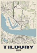 Street map poster of Tilbury, Essex
