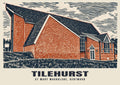 St Mary Magdalene, Kentwood, Tilehurst poster, Linocut style