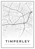 Street map poster of Timperley village centre, Greater Manchester