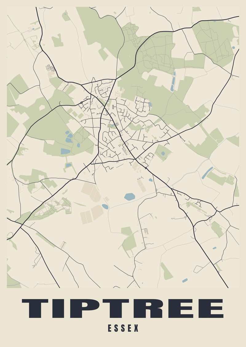 Tiptree Street Map Poster