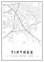 Street map poster of Tiptree village centre, Essex