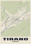Street map poster of Tirano, Lombardy