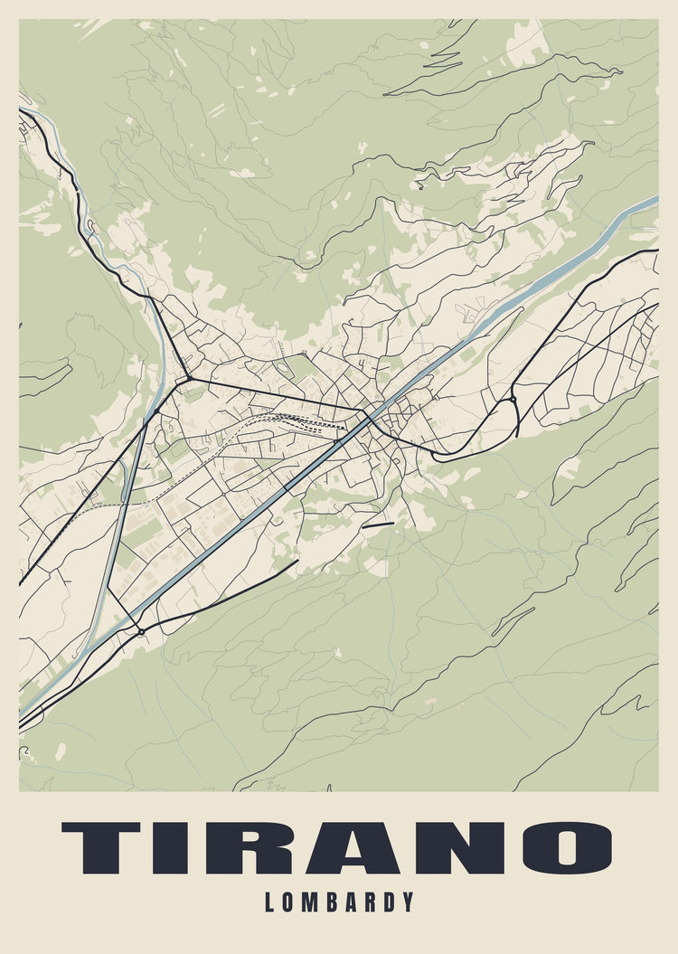Tirano Street Map Poster