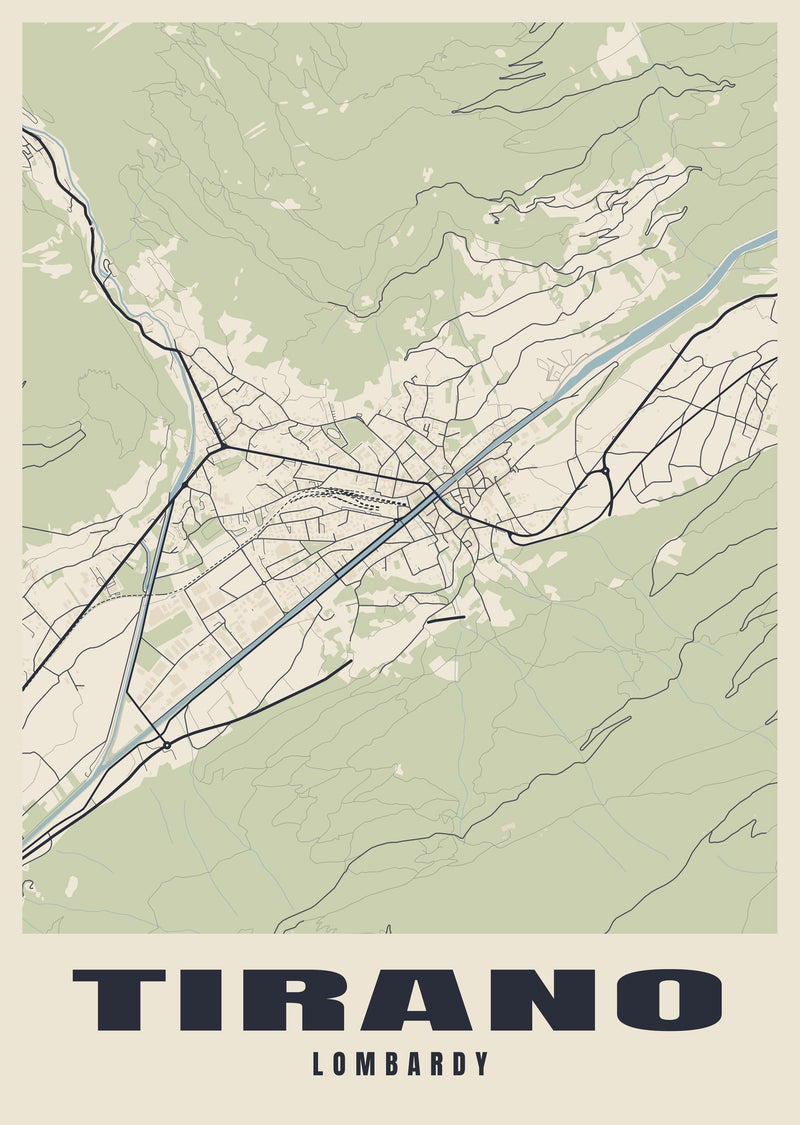 Tirano Street Map Poster