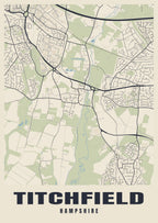 Street map poster of Titchfield, Hampshire