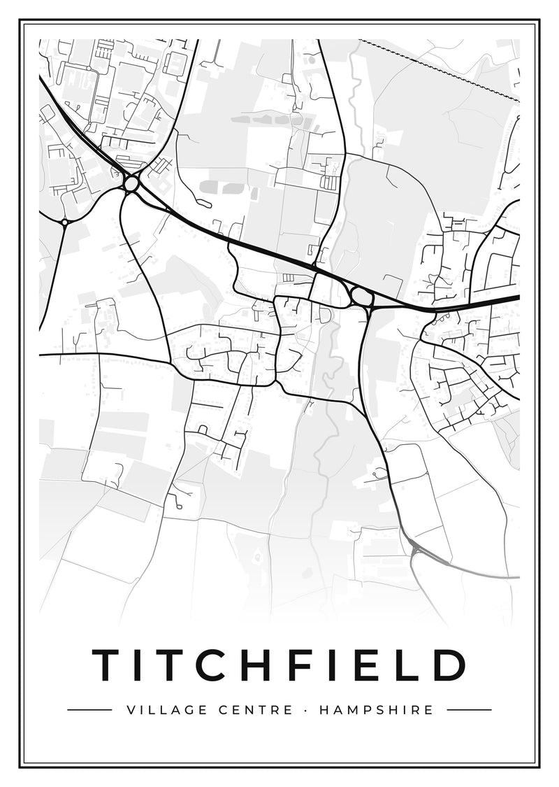 Titchfield Village Centre Street Map Poster