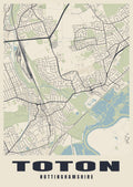 Street map poster of Toton, Nottinghamshire