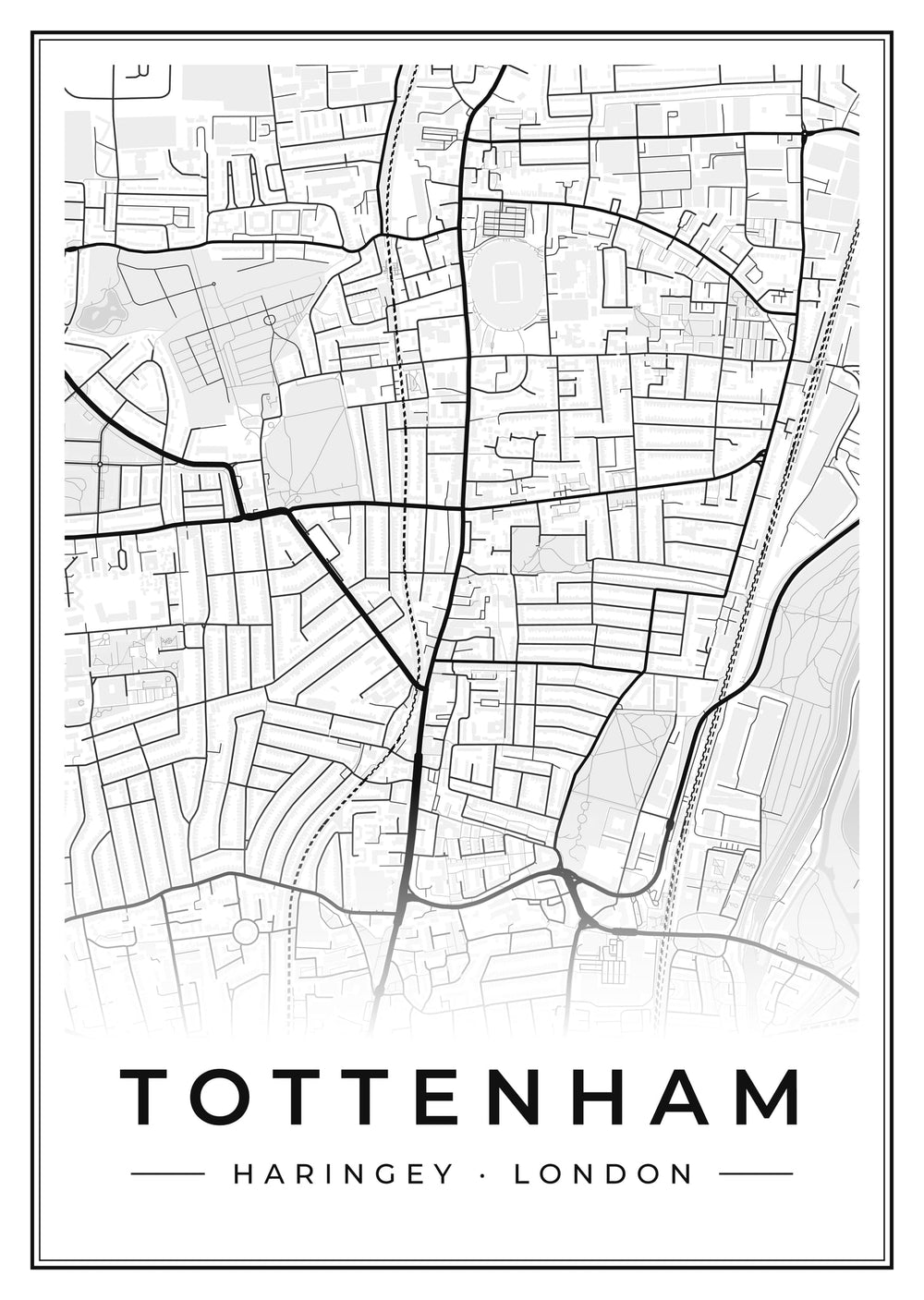 Tottenham Street Map Poster