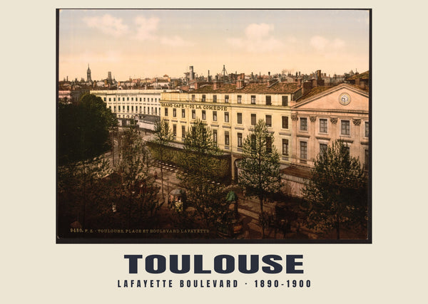 Boulevard Lafayette, Toulouse — 1890–1900 · Stampa fotocromatica d’epoca
