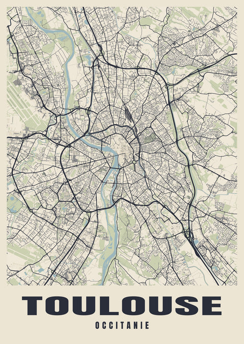 Toulouse Street Map Poster