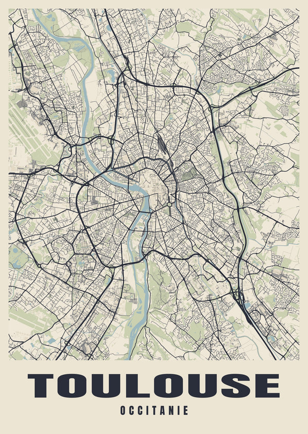 Toulouse Street Map Poster