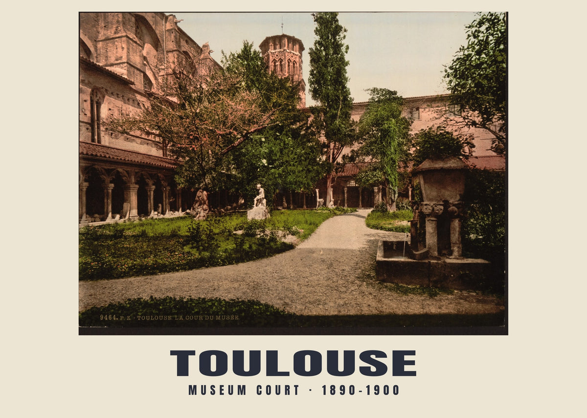 Museum court, Toulouse, 1890–1900 heritage photograph