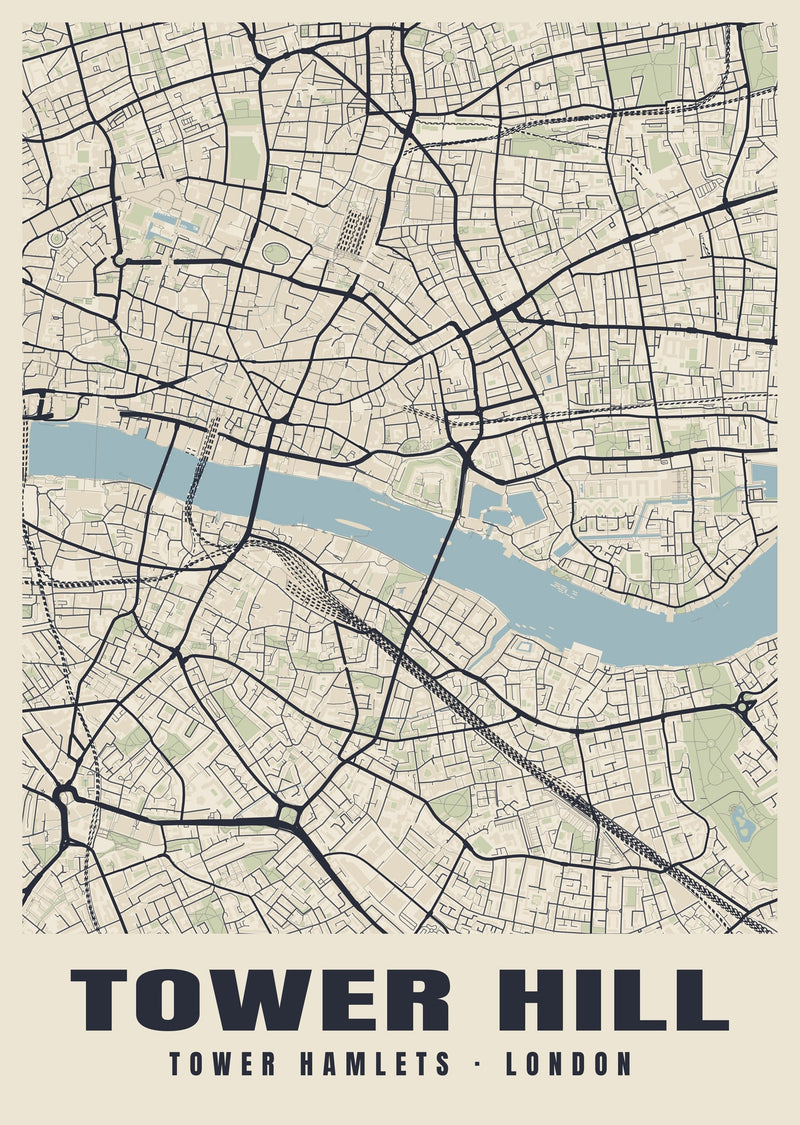 Tower Hill Heritage Street Map Poster
