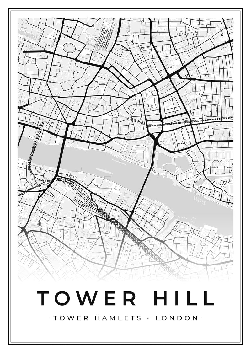 Tower Hill Street Map Poster