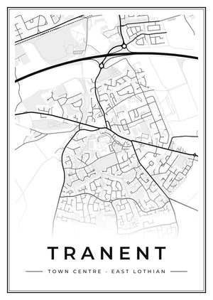 Tranent Town Centre Street Map Poster