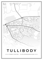 Street map poster of Tullibody town centre, Clackmannanshire