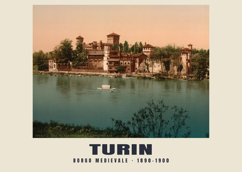 Borgo Medievale, Turin — 1890–1900 · Tirage photochrome ancien