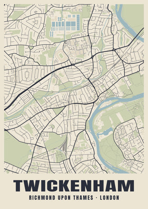 Twickenham Heritage Street Map Poster