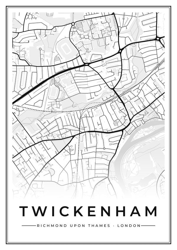 Twickenham Street Map Poster