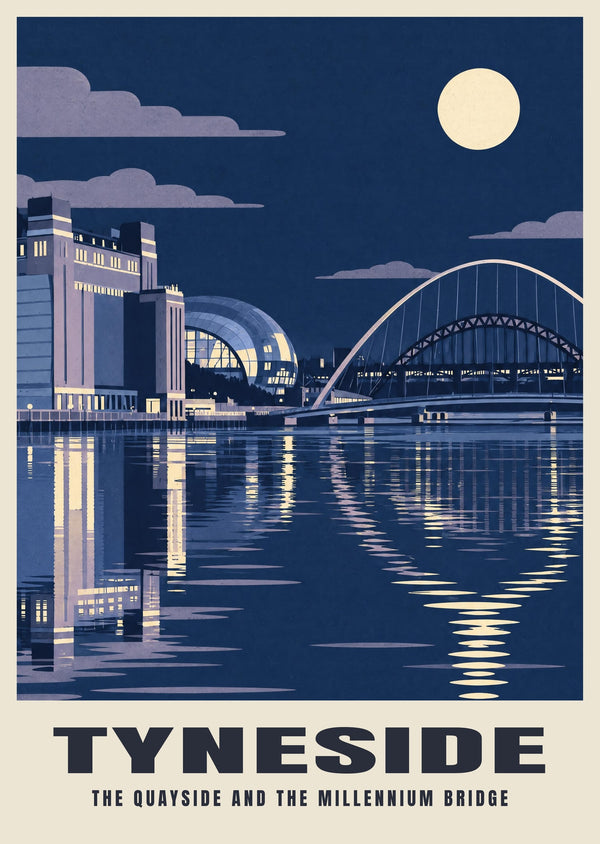 The Quayside and the Millennium Bridge, Tyneside Poster