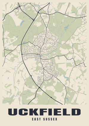 Uckfield Street Map Poster