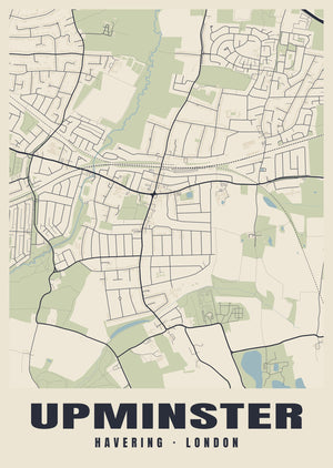 Upminster Heritage Street Map Poster
