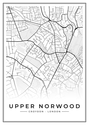 Upper Norwood Street Map Poster