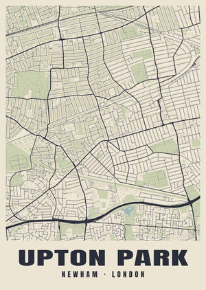 Upton Park Heritage Street Map Poster