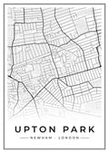 Street map poster of Upton Park, Newham, London