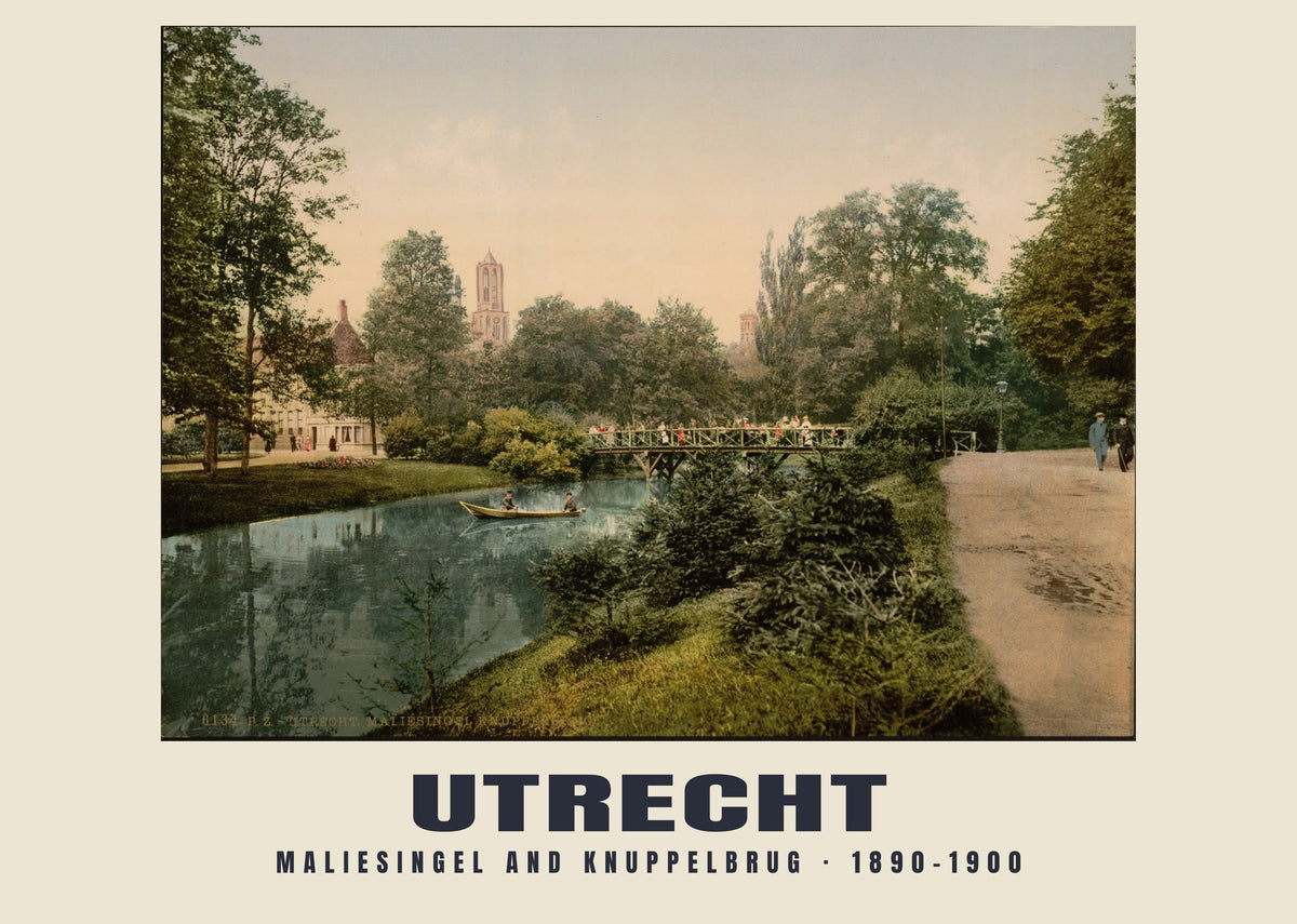 Maliesingel and Knuppelbrug, Utrecht, 1890–1900 heritage photograph