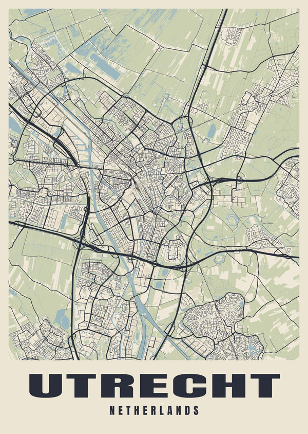 Utrecht Street Map Poster
