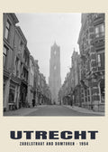 Zadelstraat and Domtoren, Utrecht, 1954 heritage photograph