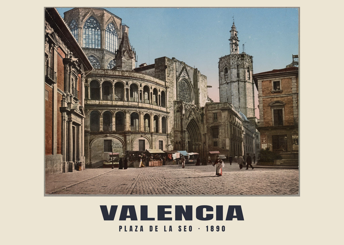 Plaza de la Seo, Valencia, 1890