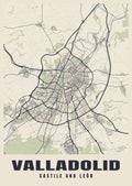 Street map poster of Valladolid, Castile and León