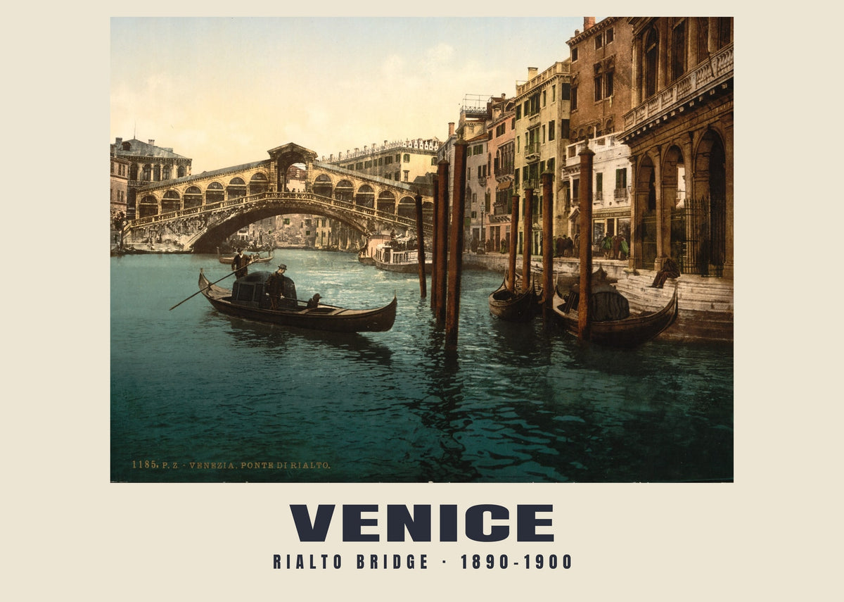 Rialtobrücke, Venedig, 1890–1900