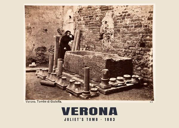Juliet’s Tomb, Verona — 1883 · Historic photograph print
