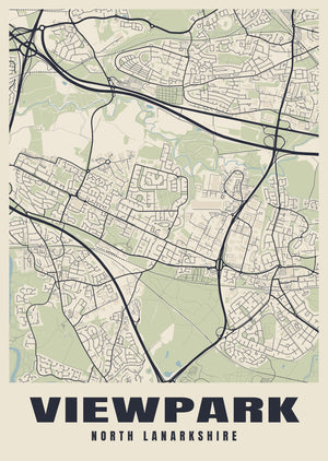 Viewpark Street Map Poster