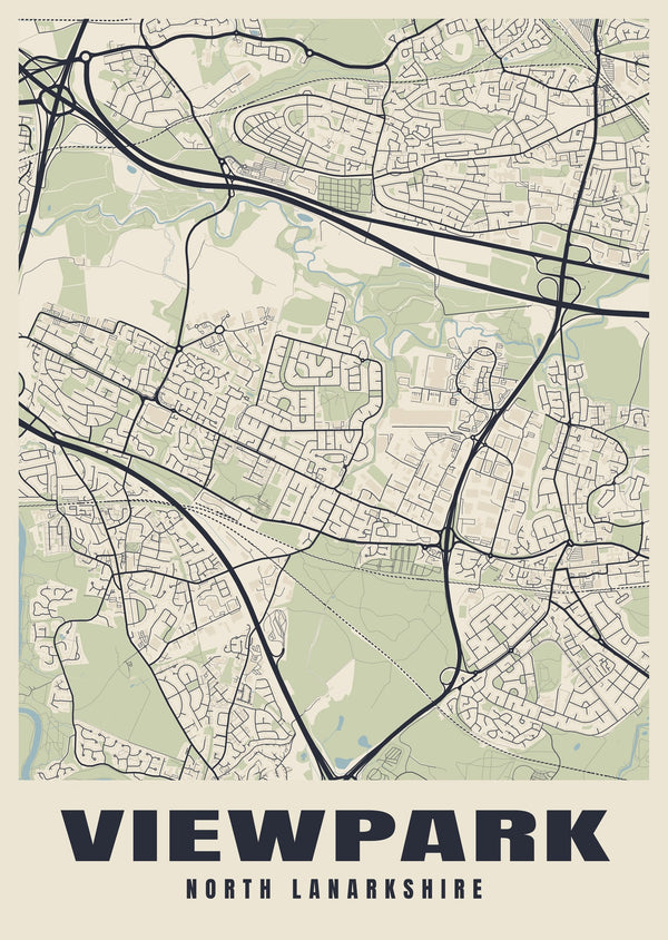 Viewpark Street Map Poster