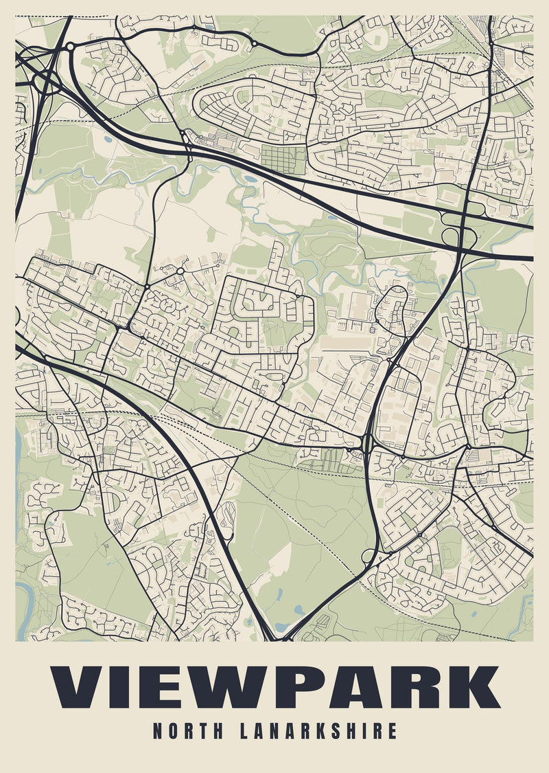 Viewpark Street Map Poster