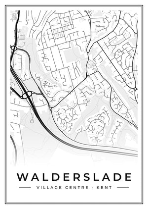 Walderslade Village Centre Street Map Poster