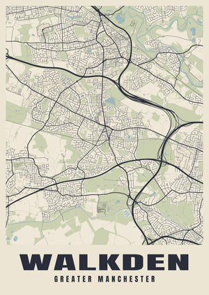 Walkden Street Map Poster