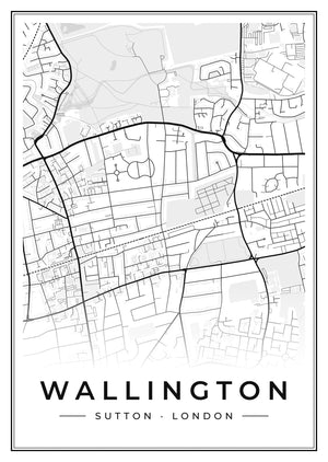 Wallington Street Map Poster