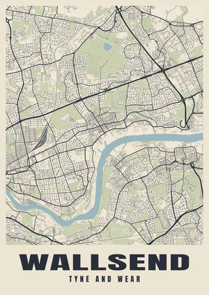 Wallsend Street Map Poster