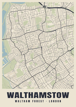 Walthamstow Heritage Street Map Poster