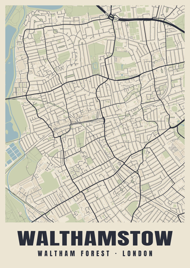Walthamstow Heritage Street Map Poster